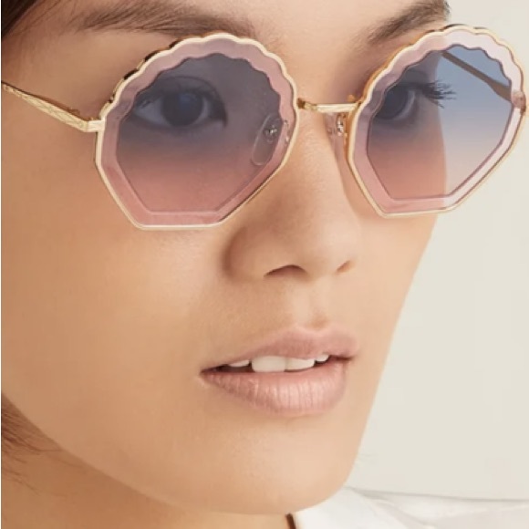 Chloe Tally Blue to Pink Gradient Sunglasses - Picture 1 of 3